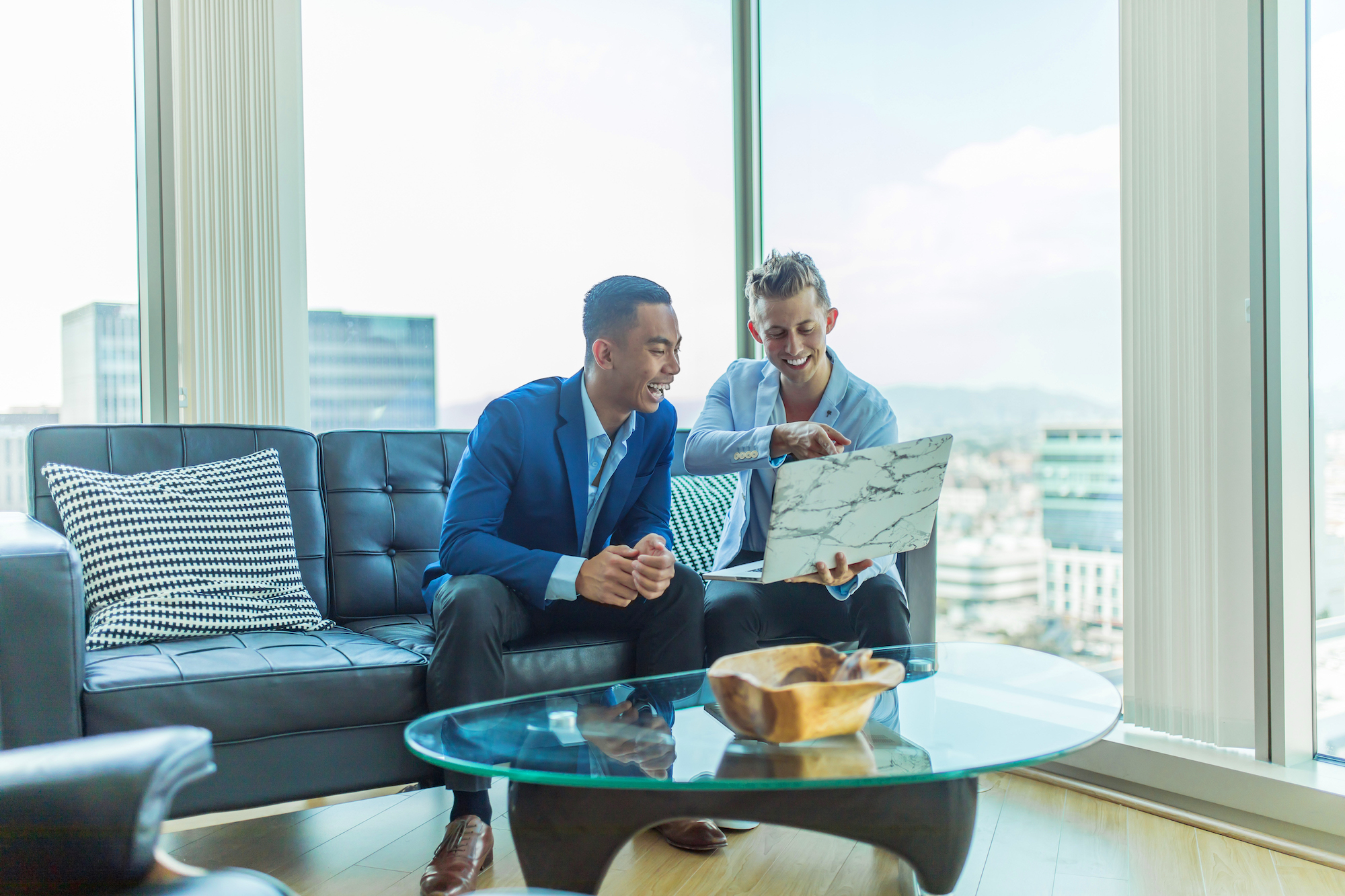 sales rep talking to a lead acquired through employee advocacy for salesforce