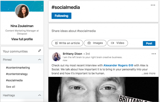 monitoring hashtags will allow you to capitalize on linkedin trends