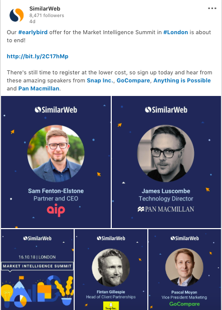 similarweb shows how to leverage events on social media