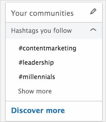 linkedin hashtag usage