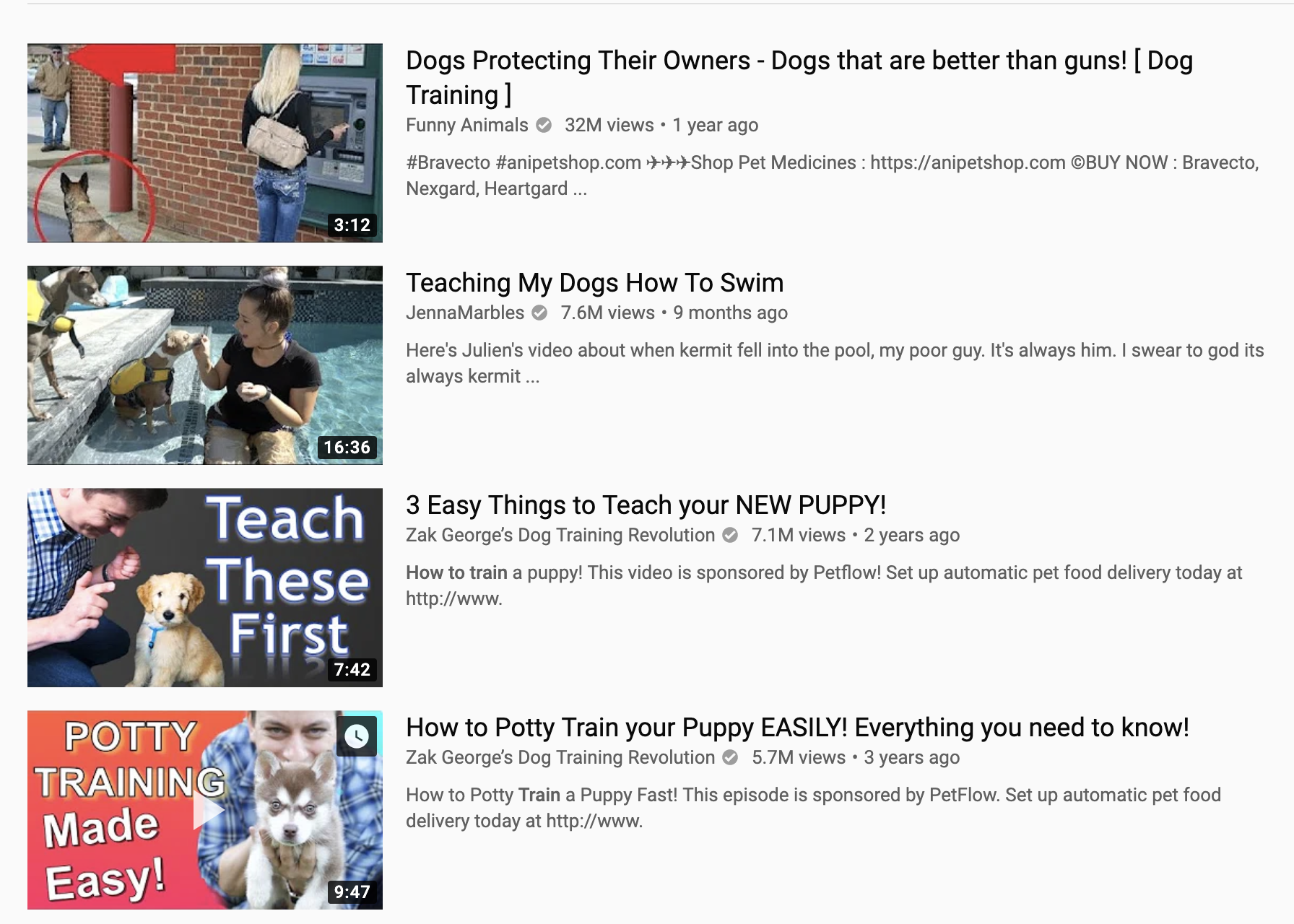 YouTube Video Thumbnails