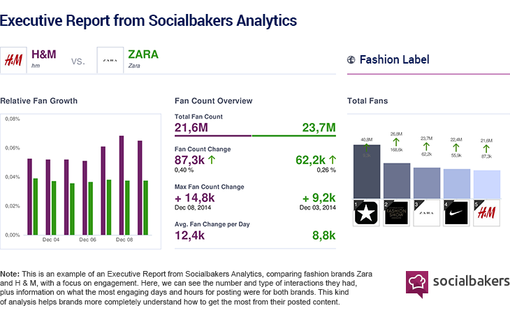 social bakers social media reporting