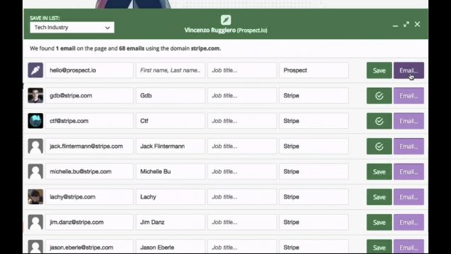 prospect io dashboard