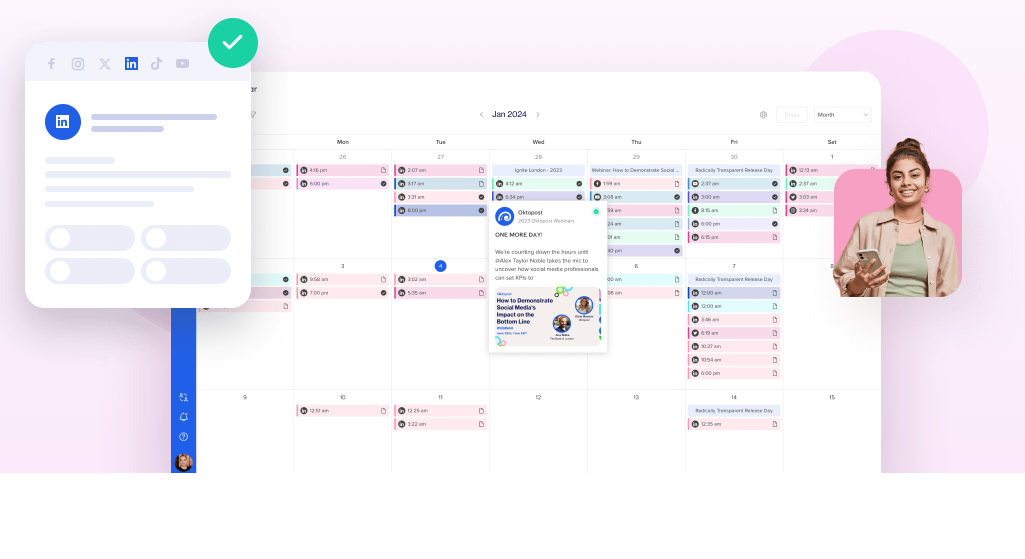 Oktopost Scheduling Calendar