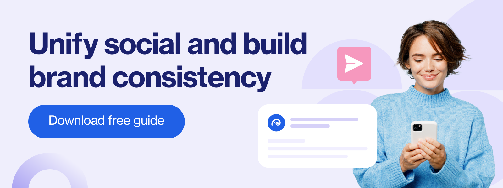 Unify social and build brand consistency banner to download guide